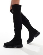 Kaylee smart flat over the knee boots in black
