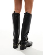 Ocynwan riding knee boots  in black leather