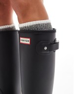 s original tall tri colour logo wellington boot in black