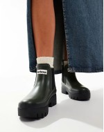 Halton chunky Chelsea wellington boots in olive